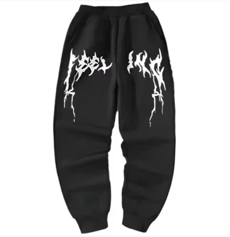 Y2K Retro Sports Fast Dry Sweater Pants Men Striped Sweat Absorb Breathable Casual Trousers Fitness Training Pants
