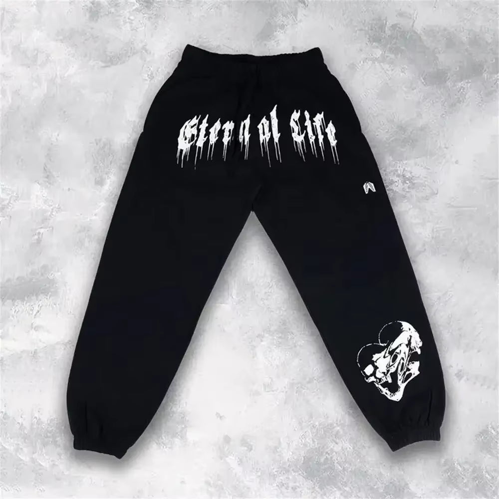 Y2K Retro Sports Fast Dry Sweater Pants Men Striped Sweat Absorb Breathable Casual Trousers Fitness Training Pants